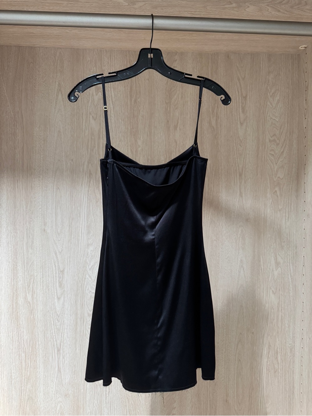 ARE YOU AM I Sissi Black Silk Mini Dress - Picture 7 of 7